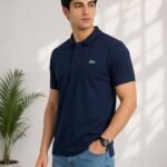 L-COSTE Premium T3@l Blue Polo T-Shirt – Classy Men’s Wear 👕💙